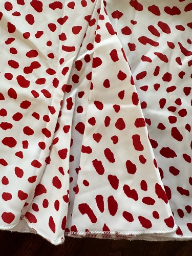 Beachsissi Dress XL White Red Dots W Pockets Knee Length Low Plunge Neck - Picture 19 of 24