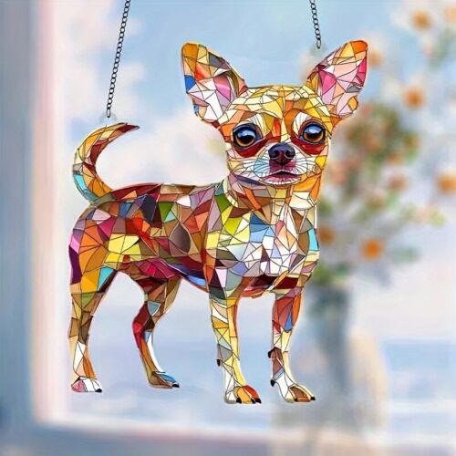 1 Piece Chihuahua Light Catcher Dog Decoration Pet Lover Gift - Picture 4 of 9