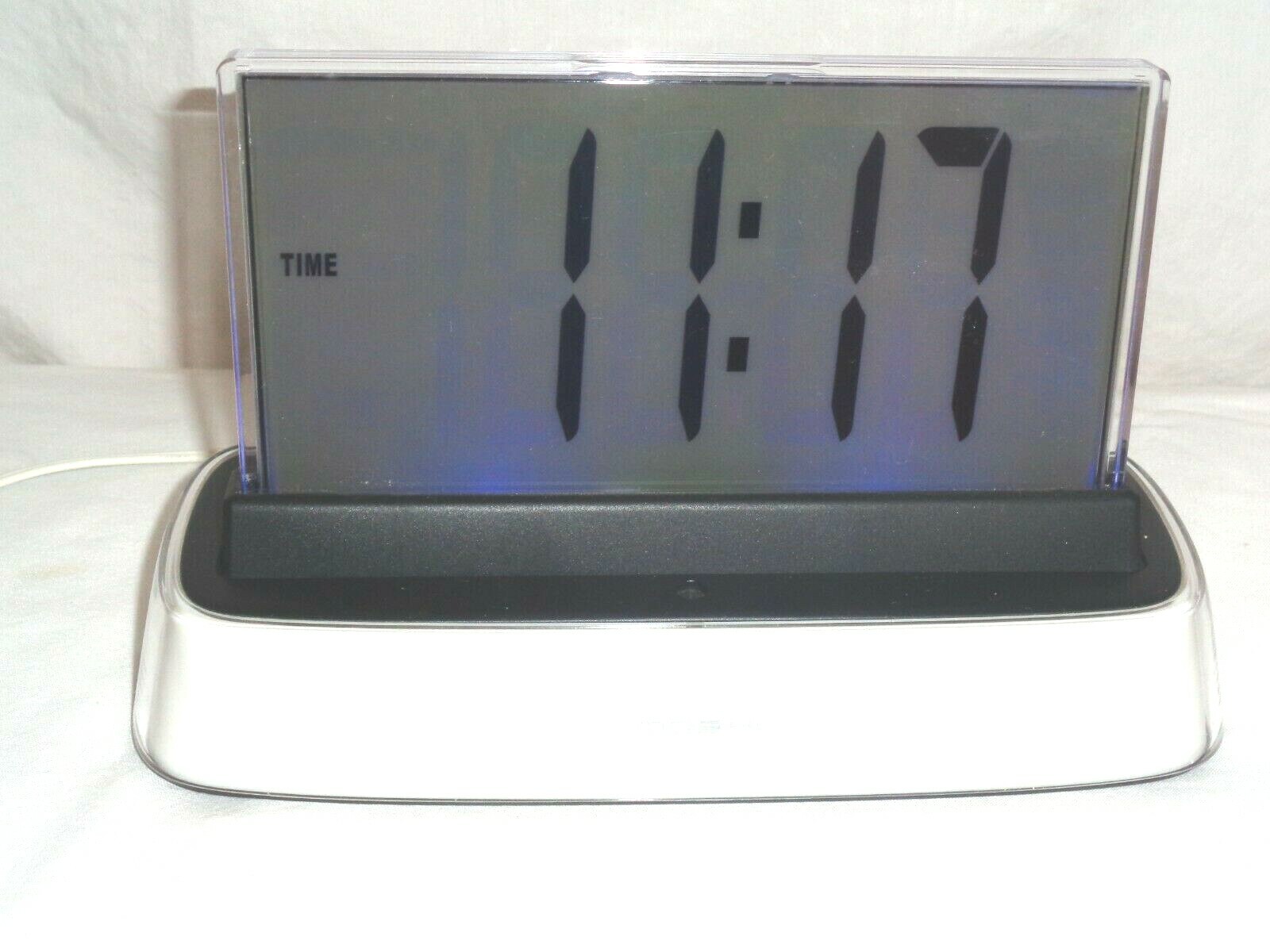 MOSHI Large LED DISPLAY Interactive Voice Response Alarm Clock White eBay
