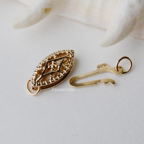 AU585 Solid 14K Gold Clasp for necklace/bracelet jewelry findings, 1 Piece - Picture 6 of 13