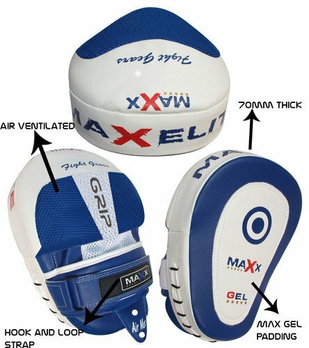 Maxx Gel Curved Focus Pads mit verstellbarem Gurt Kickboxen Boxsack Pad MMA - Bild 10 von 11