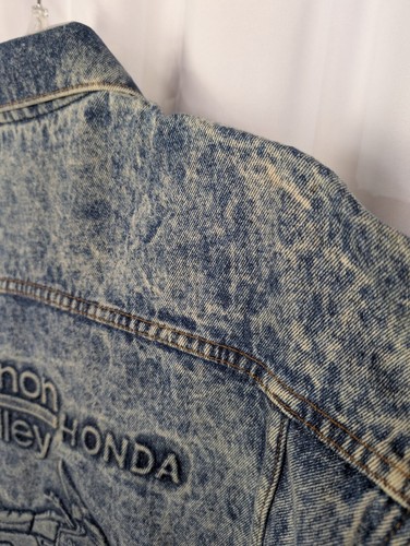 Lebanon Valley Honda 10.000 Meilen Motorcycle Club 1992 Vintage Jeansjacke Größe M - Bild 6 von 16
