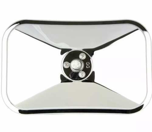 GG Rectangular Flat Face Mirror Center Mount Without Mount Bracket Chrome #33085 - Picture 3 of 5
