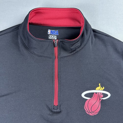 Miami Heat Sweater Mens M Black Pullover Warmup Basketball Training TX3 Cool - Bild 2 von 9