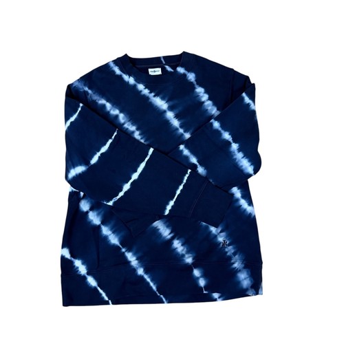 Tory Burch Sport Womens Tie Dye Print Crewneck Sweatshirt Green Size L/G - Picture 2 of 22