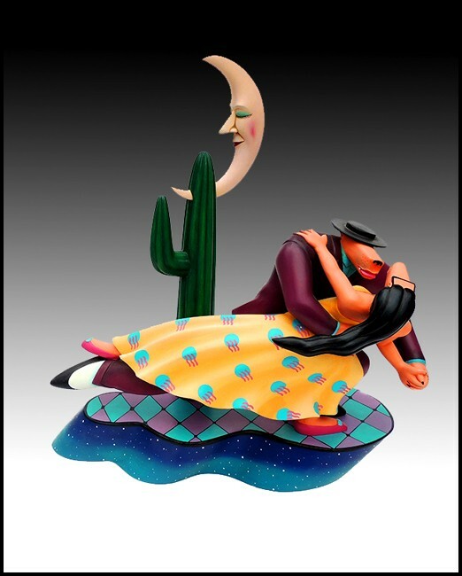 Markus Pierson Hand Painted Full Round Signed Sculpture - Gallery