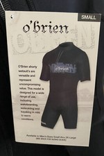 O'Brien Shorty Wetsuit Men's Small Obrien Wet Suit Black NEW