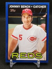 2021 Topps Update Johnny Bench CNW-7 HOF Blue Border SP 
