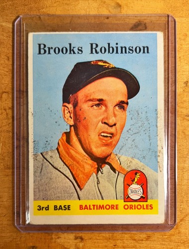 1958 Topps Baseball Brooks Robinson Baltimore Orioles Card #307 C - 第 1/2 張圖片