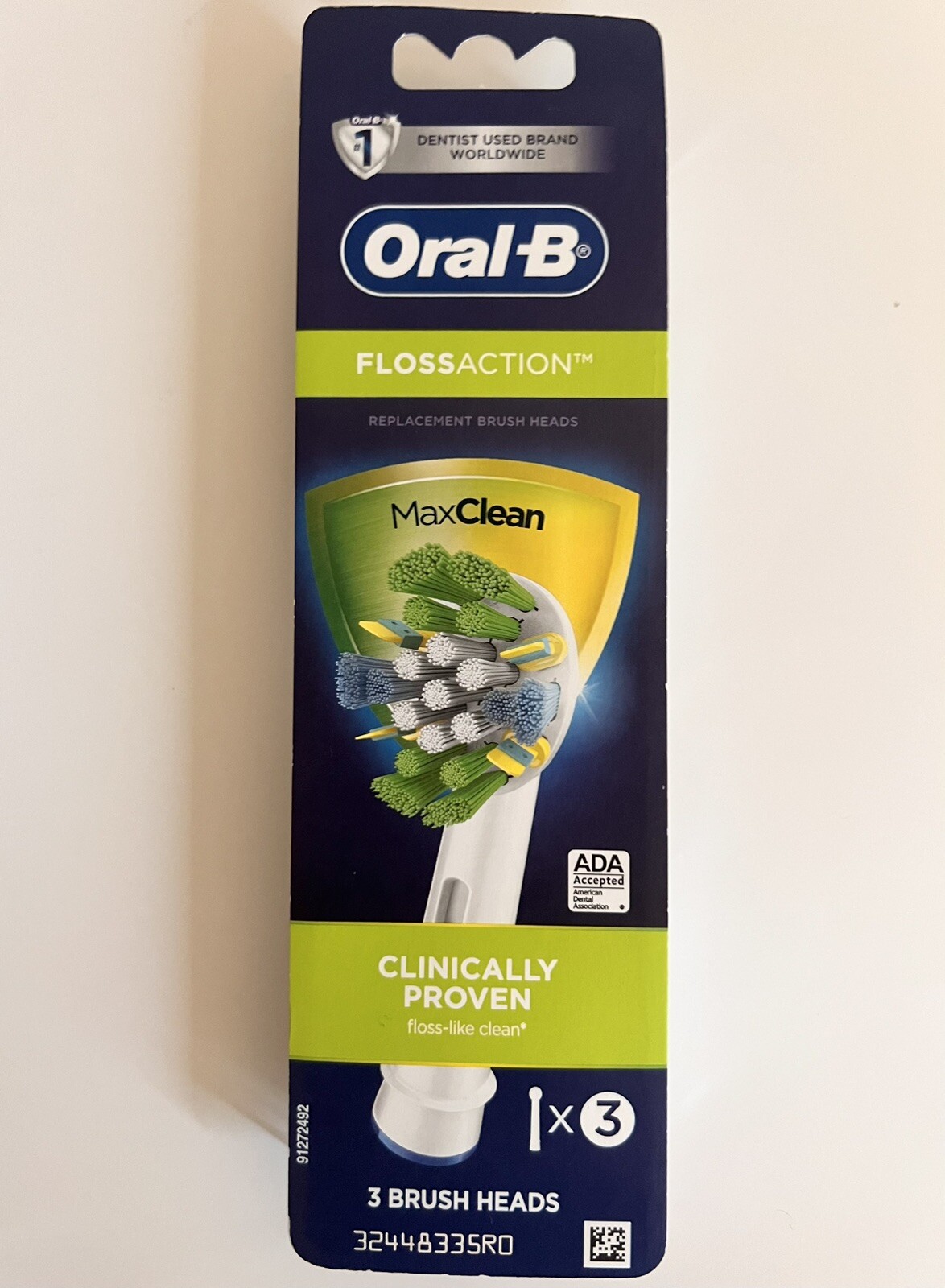 6 Package Lot OralB FlossAction 3 Count Replacement Electric Toothbrush Heads eBay