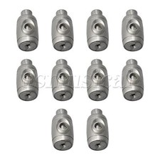 10Pcs 9.5mm Silver Copper-Nickel Trumpet Drain Valve for Repair Parts