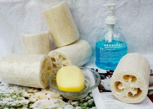 Fregadora 6 Piezas Esponja Esponja Natural Luffa Cocina Spa Baño Exótico Limpio - Imagen 7 de 9