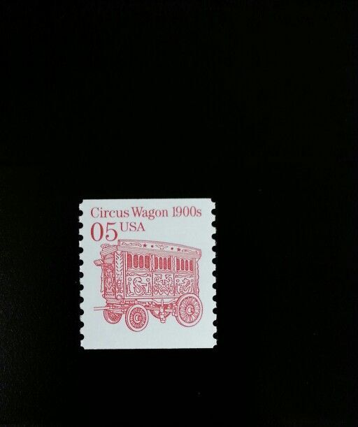 1992 5c Circus Wagon, Coil Scott 2452b Mint F/VF NH 1992 5c Circus Wagon, Coil Scott 2452b Mint F/VF NH