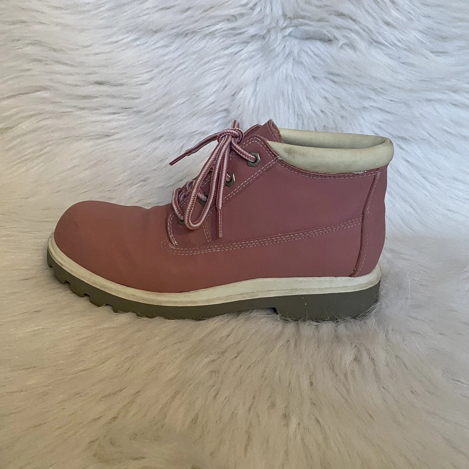 Zapatos Route 66 Rosa Botas Tobillo Con Cordones Mujer Talla 9’ Foto 2 de 4