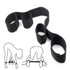 Bondage handcuffs neck sleeves binding back tied hands For couples A159