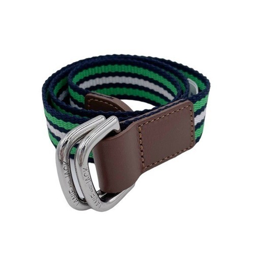 Janie and Jack Boys Courtside Prep Striped Belt in Spearmint Stripe Size 2T to 3 - Picture 2 of 9