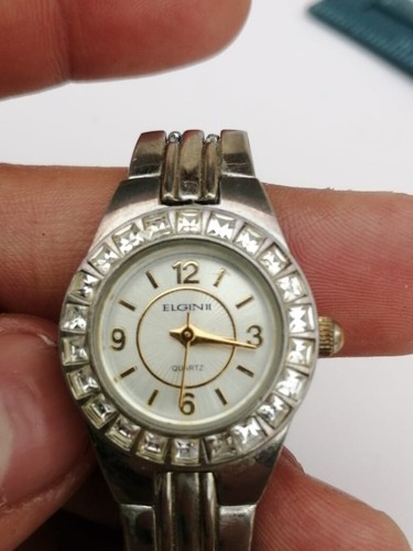 Vintage Watch Wristwatch ELGINI Quartz Japan Made Jewelry Woman's Small Unique - Picture 3 of 13