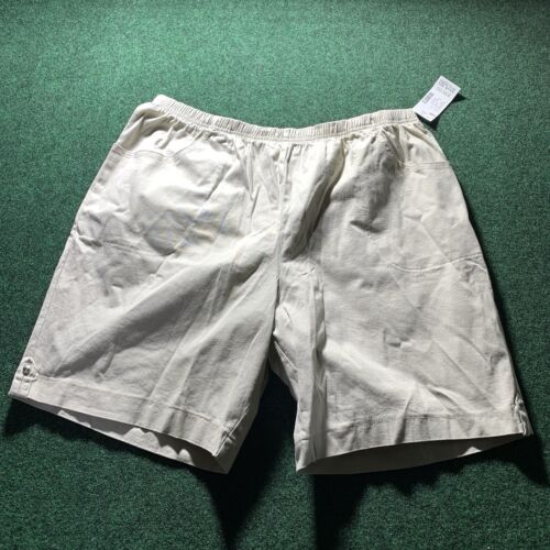 Catherines Khaki Shorts Womens 3X Pocket Chino Stretch Waist cotton spandex