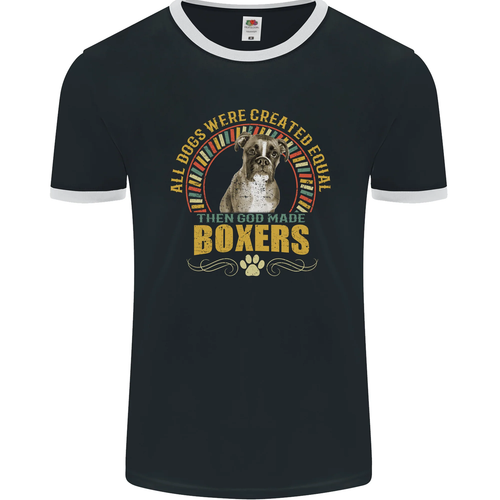 A Boxer Dog Mens Ringer T-Shirt FotL - Picture 12 of 36