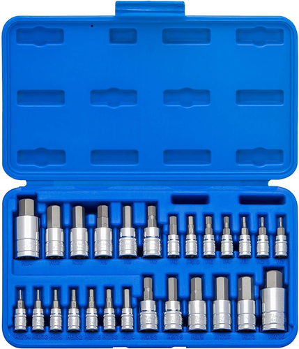 01144A Tamper-Proof Hex Bit Socket Set, 26 Pieces | SAE (5/64-9/16”) and Metric - Picture 12 of 12