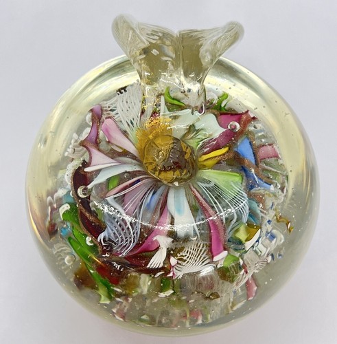Pisapapeles Vintage Murano Arte Italiano en Forma de Manzana Scramble Tutti Frutti - Imagen 8 de 14