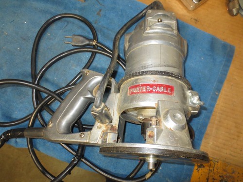 Vintage Porter Cable Speedmatic Router 537M w D-Handle Base 537B, 8 Amp - Picture 6 of 9