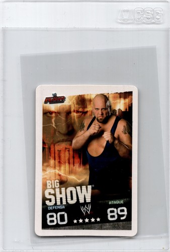 2009 Topps WWE Slam Attax Mini Sabritas RARO HTF Big Show Bumpy - Foto 1 di 2