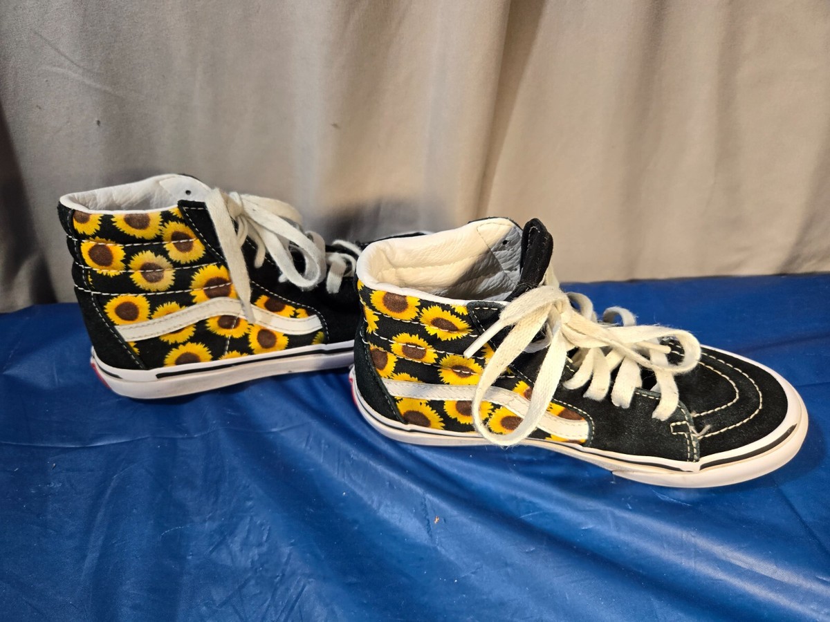 VANS Sunflower Customs Low Top Canvas Unisex Skate Shoes kids juniors