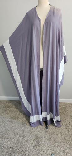 Defect Fancy Woman BISHT KUWAITI Cardigan Abaya Cape MAXI KIMONO Free Sz As Is