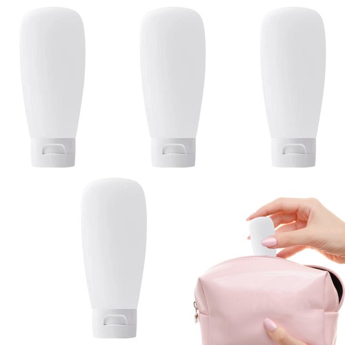 4x Refillable Bottle Travel Shampoo Container Lotion Squeeze Tube Makeup 100ml