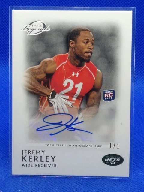 2011 Topps Legends JEREMY KERLEY Rookie Auto 🔥 Jets RA-JK ***SUPER RARE 1/1 ***