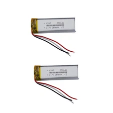 2Pcs 3.7V 360mAh 1.33Wh Li-polymer Li Battery 501646 Thermistor 3-wires Li-ion