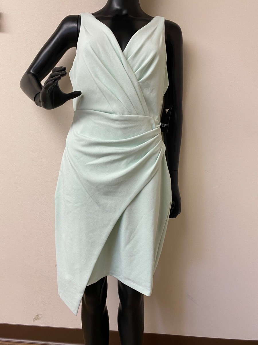 white asymmetrical wrap dress Giovanna White Asymmetric Maxi Dress With Wrap Skirt – Club L London main image 0