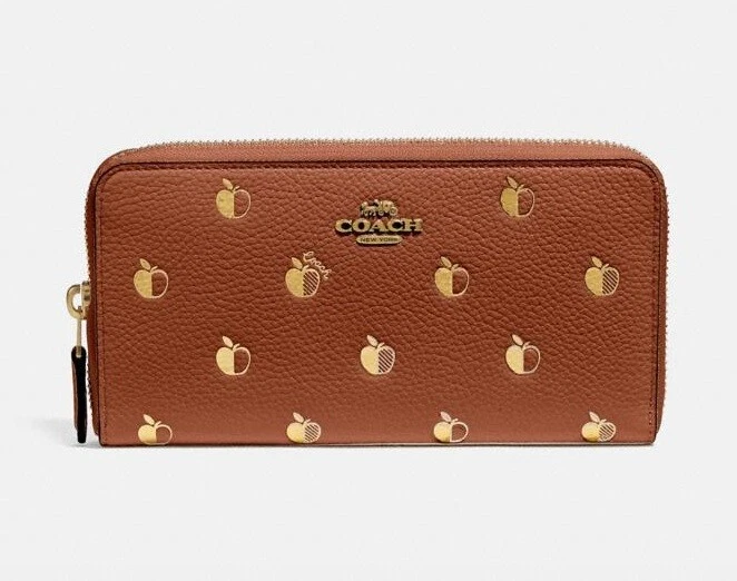Coach wallet with apple print Clearance