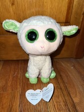 Ty Beanie Boos LaLa the Lamb Glitter Eyes 6" plush DOB 5/21