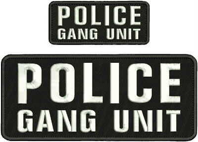 Sheriff Drug and Gang embroidery patch 4X10 and 2x5 hook od green and black 