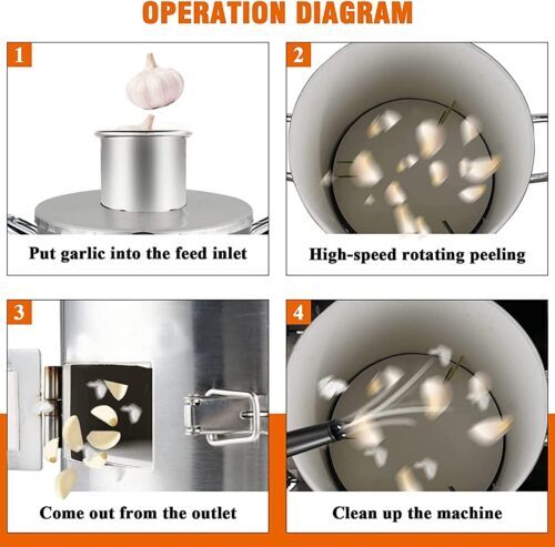 110V Knoblauch Schälmaschine Automatisches Schälwerkzeug Küche Gewerbe 20kg/h - Bild 8 von 11