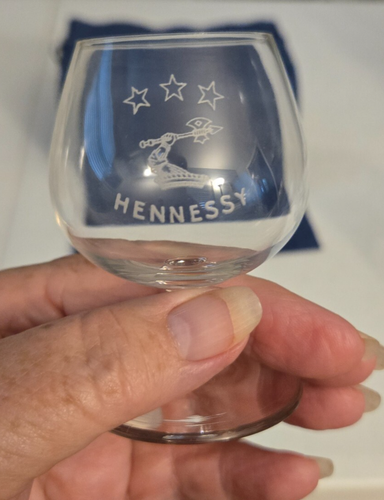 Logotipo de vástago de vidrio snifter brandy coñac Hennessy 3,5" de alto - Imagen 2 de 2