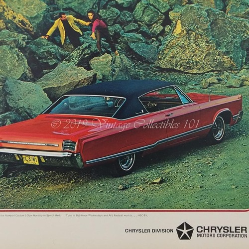 1967 Chrysler Newport Custom Red Hardtop classic car photo art decor print ad - Picture 12 of 12