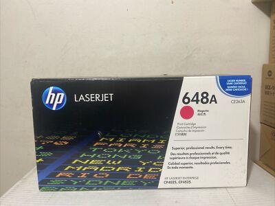 OPEN BOX Genuine hp CE263A 648A Magenta LJ EnterPrise CP4025,CP4525