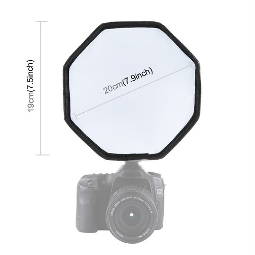 20cm Foldable Soft Flash Light Diffuser Softbox Cover Photography Flash Part - Picture 8 of 10