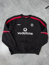vintage manchester united sweatshirt vodafone umbro size L