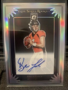 2019 Drew Lock Panini Donruss Optic Holo Prizm Auto /25 Elite Series Rookie RC