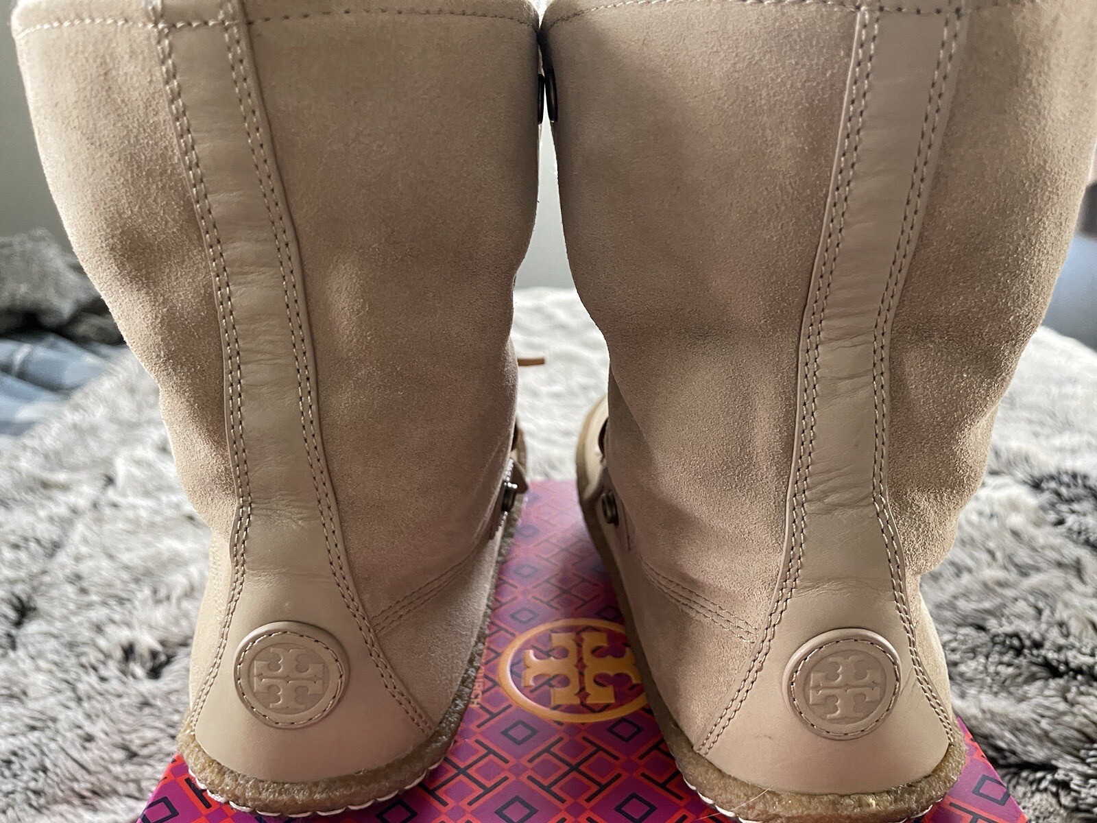 SHEARLING BOOTIE-DEEP SPLIT SUEDE/LEATHER Size 8 … - image 6