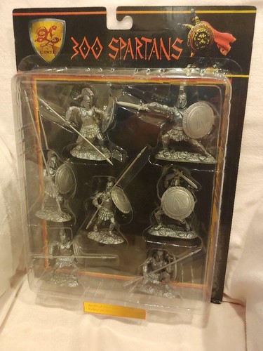 *CONTE' GREEK HOPLITE WARRIORS, COLLECTIBLES (7 FIGURE SET # 4 SILVER) 65MM Sc* - Bild 3 von 3