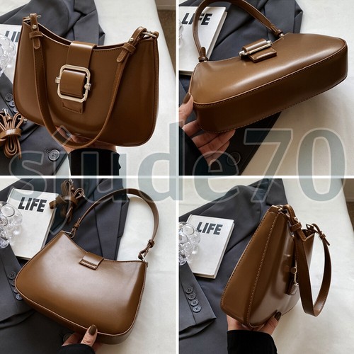 Women Small Crossbody Bags Leather Hobo Purse Shoulder Handbags Adjustable Strap - Bild 3 von 10