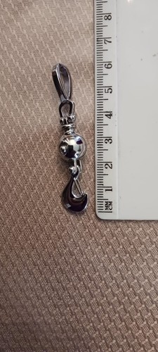 Crane Hook Pendant , Stainless Steel 316L Unique Gift - Picture 3 of 3