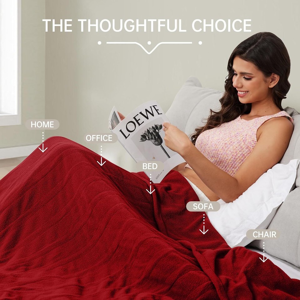 Electric Heated Blanket 72"x84" Full Size, 4 Heating Levels, 10Hour