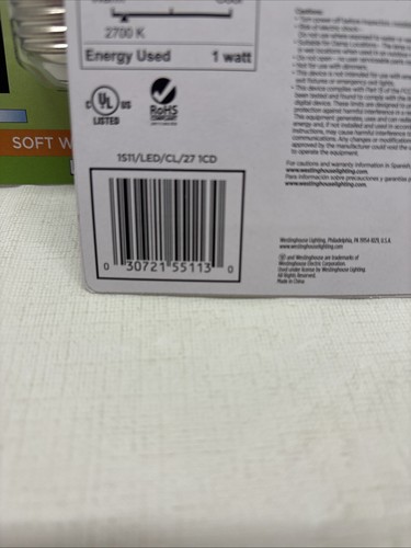 4 X Westinghouse LED Light Bulb 10W S11 ACCENT MEDIUM BASE SOFT WHITE B14 - Picture 7 of 8