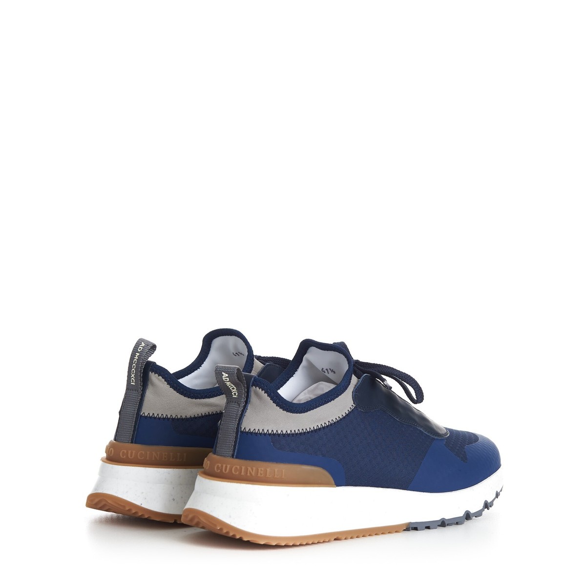 BRUNELLO CUCINELLI 995$ Navy Blue Low Top Runners Sneakers - Lace